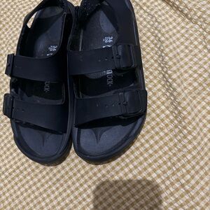 Birkenstock Kids Black Double-Strap Sandals